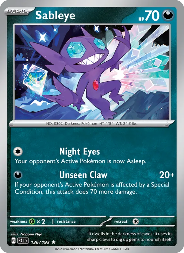 Sableye, Paldea Evolved Nº 136
