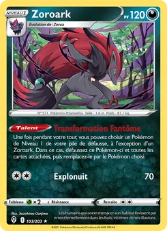 Zoroark, Évolution Céleste No. 103 Holo