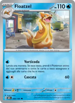 Floatzel, Ossidiana Infuocata No. 049 Normal