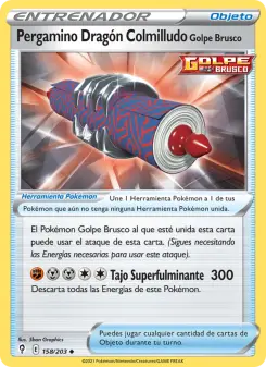 Pergamino Dragón Colmilludo Golpe Brusco, Cielos Evolutivos Nº 158 Normal