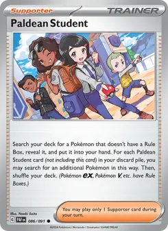 Paldean Student, Paldean Fates Nº 086 Normal