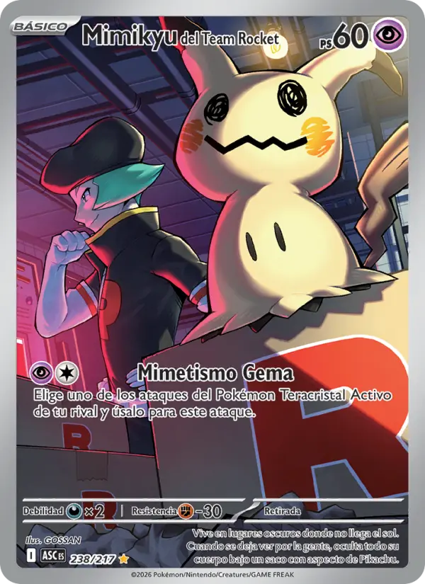 Mimikyu del Team Rocket, Héroes Ascendentes Nº 238