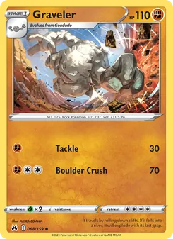 Graveler, Crown Zenith Nº 068 Normal
