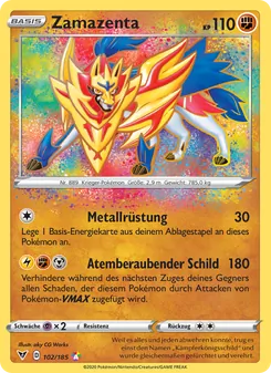 Zamazenta, Farbenschock Nº 102 Holo