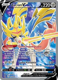 Zacian V, Épée et Bouclier Nº 195 Holo