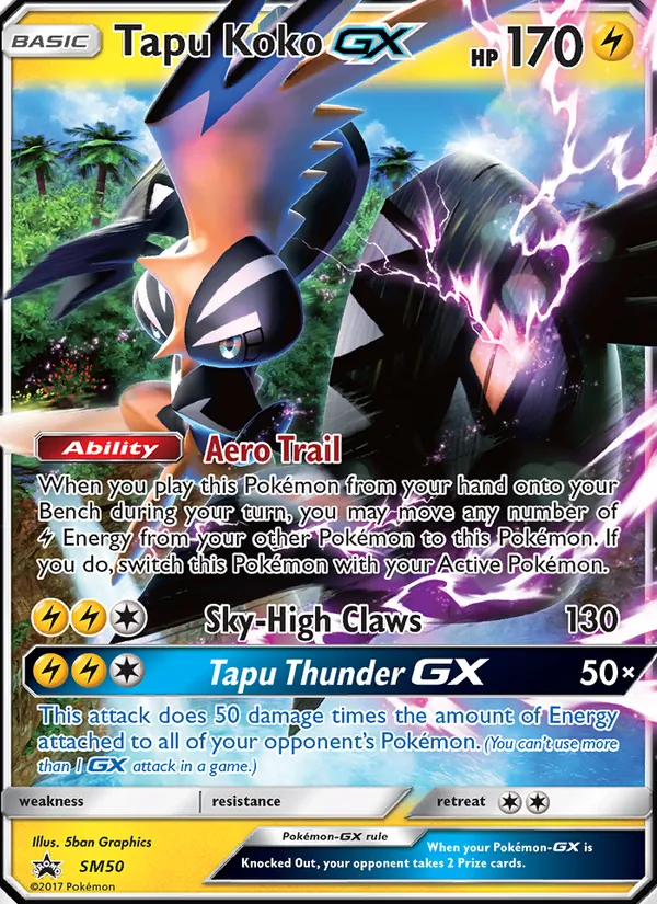 Tapu Koko GX, SM Black Star Promos No. SM50
