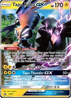 Tapu Koko GX, SM Black Star Promos No. SM50 Normal