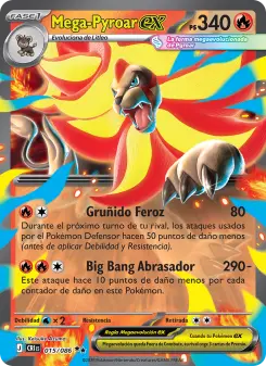 Mega-Pyroar ex, Caos Creciente No. 015 Holo