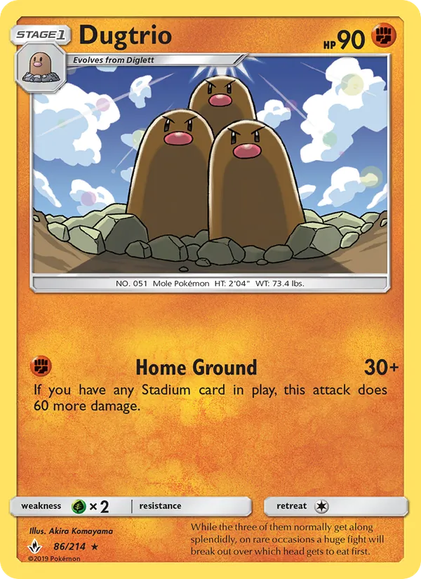 Dugtrio, Unbroken Bonds Nº 86