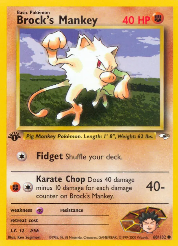 Brock's Mankey, Gym Heroes Nº 68