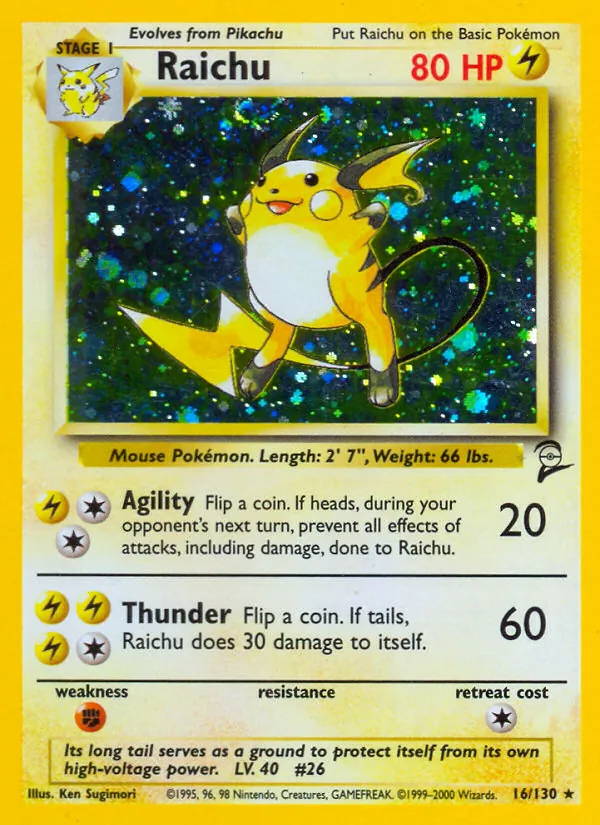 Raichu, Base Set 2 No. 16