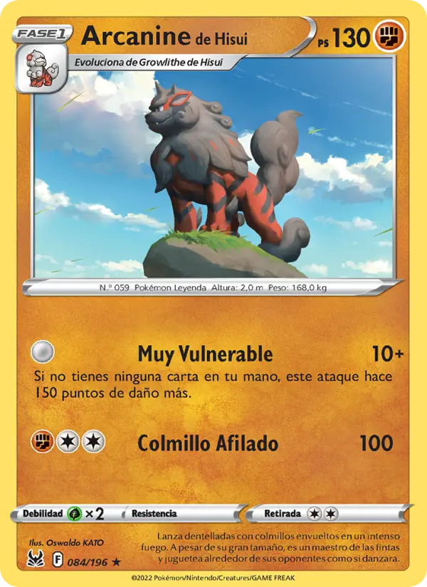 Arcanine de Hisui, Origen Perdido No. 084