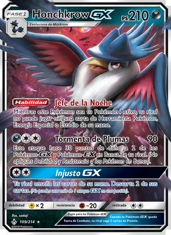 Honchkrow GX, Vínculos Indestructibles Nº 109
