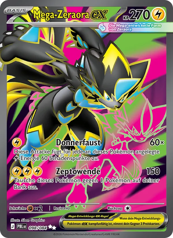 Mega-Zeraora-ex, Dunkelnacht No. 098