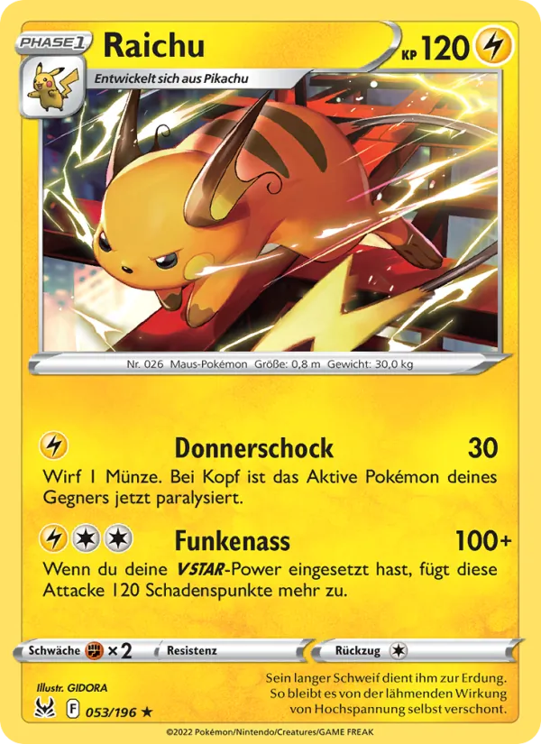 Raichu, Verlorener Ursprung Nº 053