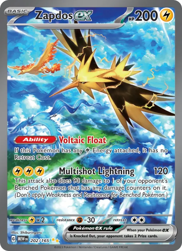 Zapdos ex, 151 No. 202