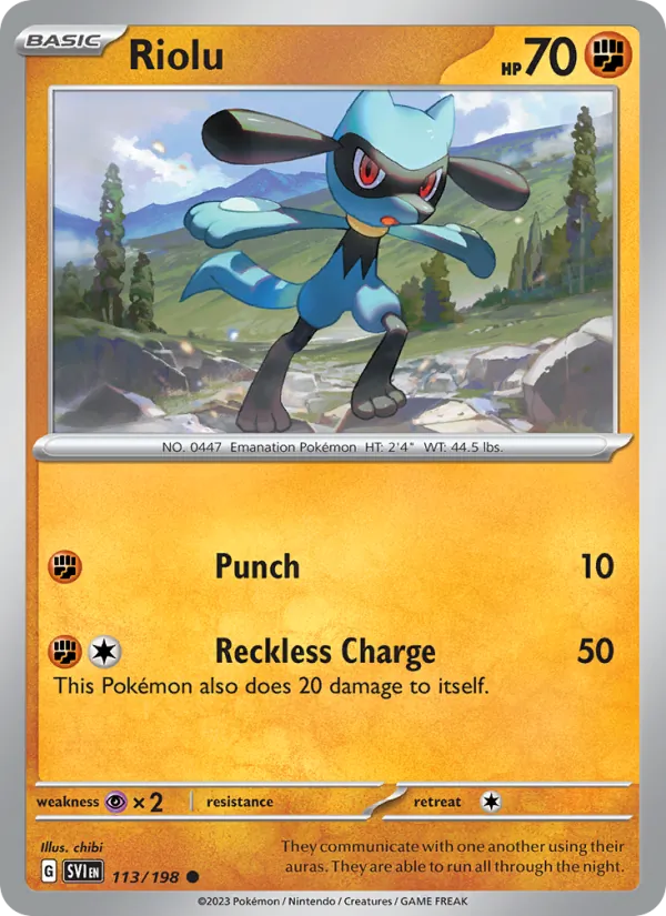 Riolu, Scarlet & Violet Nº 113