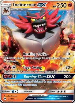 Incineroar GX, Sun & Moon No. 27 Normal