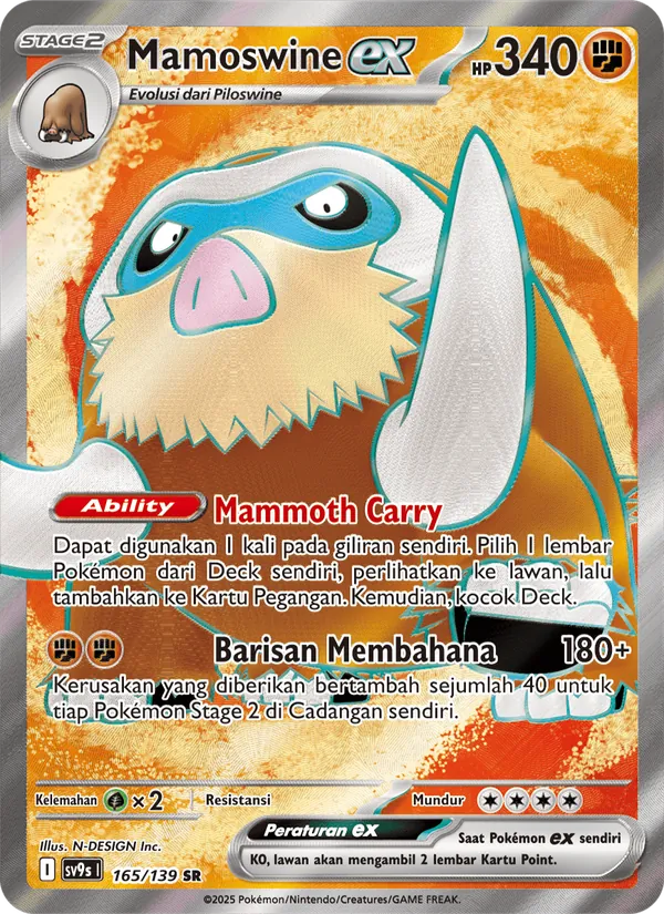 Mamoswine ex, Ikatan Takdir Nº 165