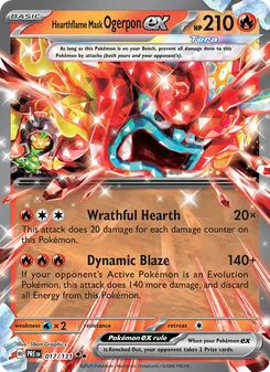 Hearthflame Mask Ogerpon ex, Prismatic Evolutions Nº 017 Holo