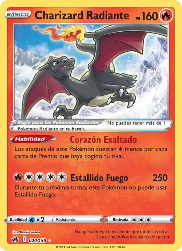 Charizard Radiante, Cenit Supremo Nº 020