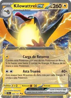 Kilowattrel ex, Chispas Fulgurantes No. 068 Holo