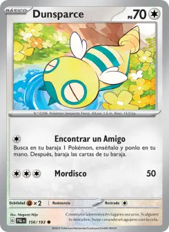 Dunsparce, Evoluciones en Paldea Nº 156 Normal