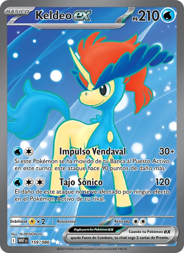 Keldeo ex, Llama Blanca No. 159