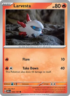 Larvesta, Obsidian Flames No. 040 Normal
