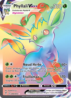 Phyllali VMAX, Évolution Céleste Nº 204 Holo