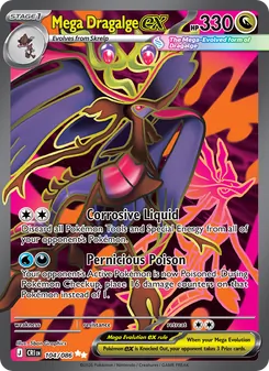 Mega Dragalge ex, Chaos Rising Nº 104 Holo
