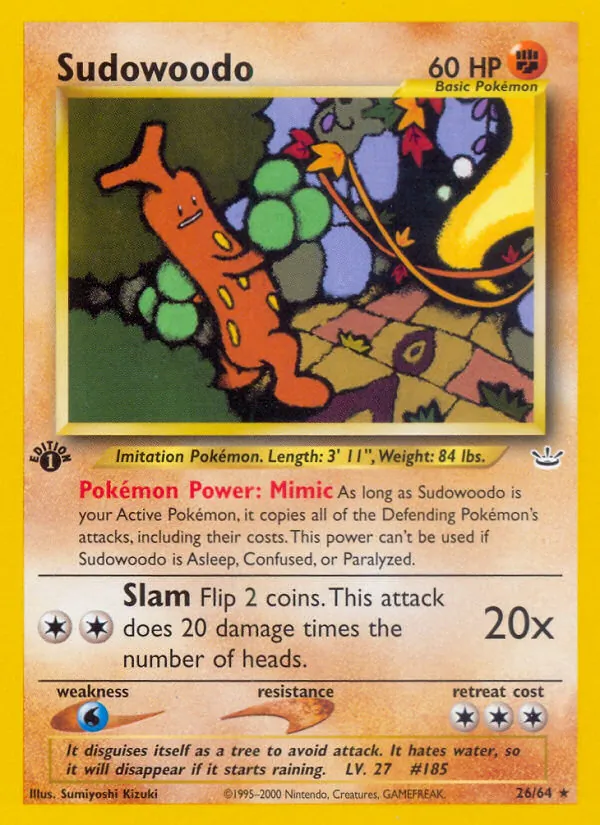 Sudowoodo, Neo Revelation No. 26