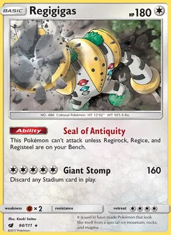 Regigigas, Crimson Invasion No. 84 Normal