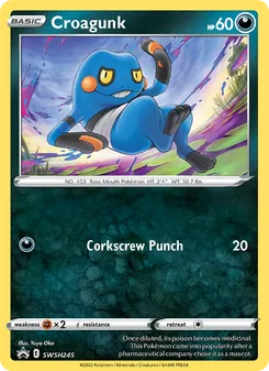 Croagunk, SWSH Black Star Promos Nº SWSH245 Normal
