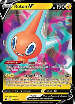 Rotom V, Crown Zenith Nº 045 Holo