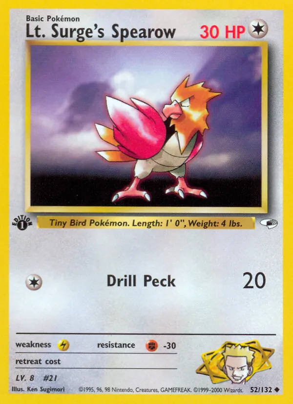 Lt. Surge's Spearow, Gym Heroes Nº 52