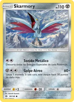 Skarmory, Sol y Luna No. 88 Normal