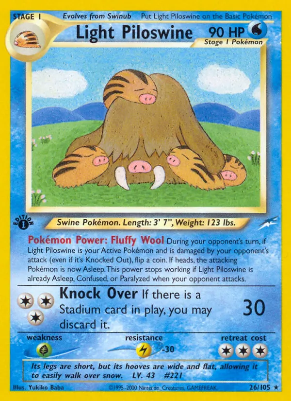 Light Piloswine, Neo Destiny Nº 26