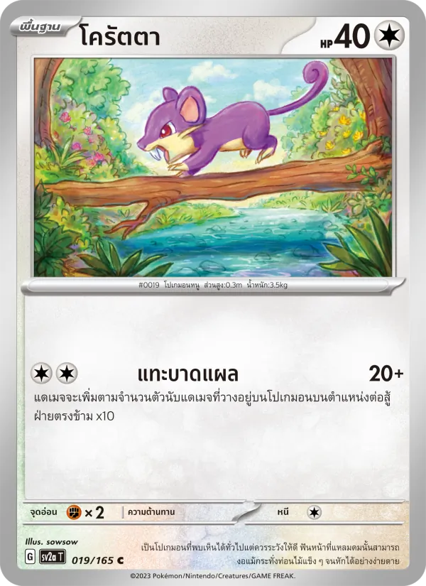 โครัตตา, โปเกมอนการ์ด 151 Nº 019