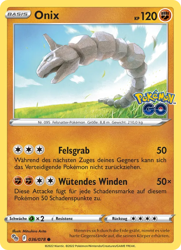 Onix, Pokémon GO Nº 036