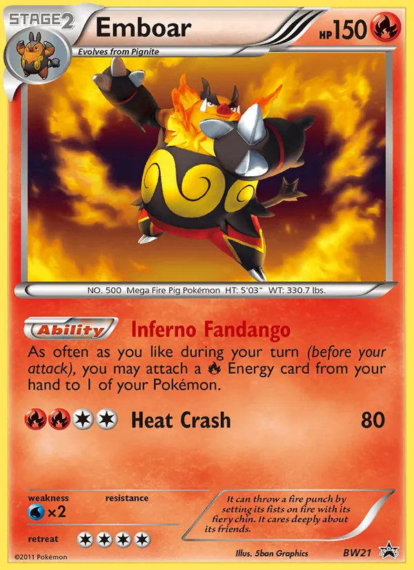 Emboar, BW Black Star Promos No. BW21