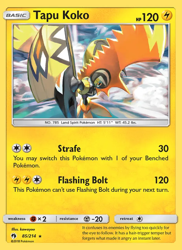 Tapu Koko, Lost Thunder No. 85