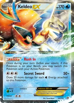 Keldeo-EX, Legendary Treasures No. 45 Normal