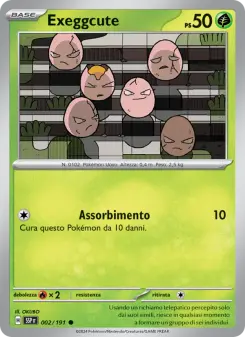 Exeggcute, Scintille Folgoranti No. 002 Normal