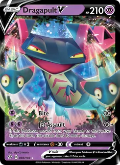 Dragapult V, Rebel Clash No. 92 Holo