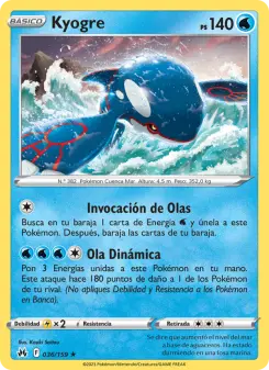 Kyogre, Cenit Supremo No. 036 Holo