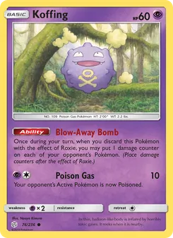 Koffing, Cosmic Eclipse Nº 76 Normal
