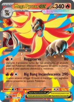 Mega Pyroar-ex, Caos Nascente No. 015 Holo