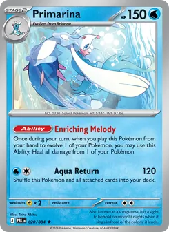 Primarina, Pitch Black Nº 020 Holo