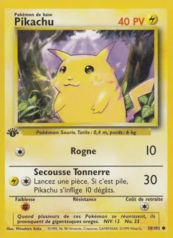 Pikachu, Set de Base Nº 58 Normal